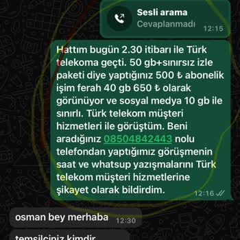 Yanlış Faturalandırma Ve Sonuçsuz Müşteri Hizmetleri Deneyimi