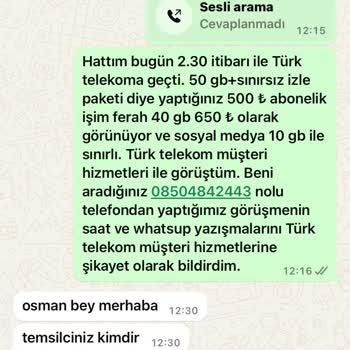 Yanlış Faturalandırma Ve Sonuçsuz Müşteri Hizmetleri Deneyimi