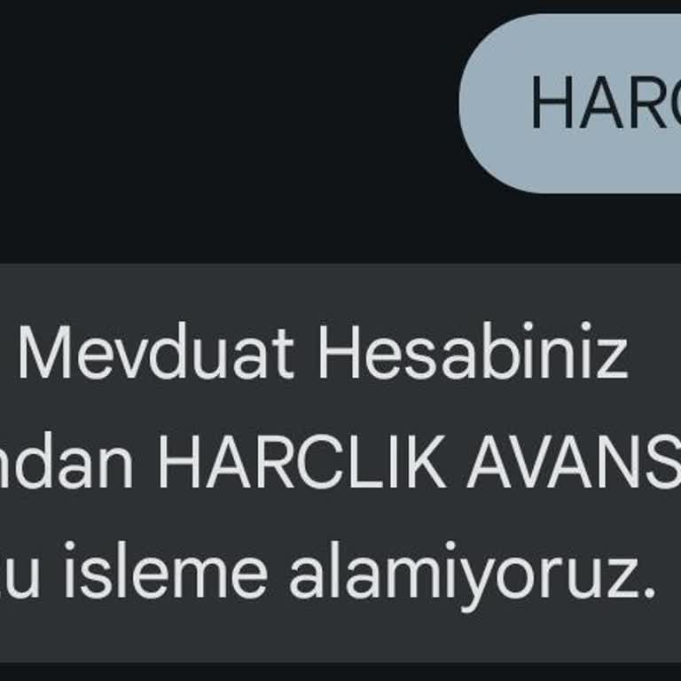Harçlık Avans Başvurusunda KMH Engeli