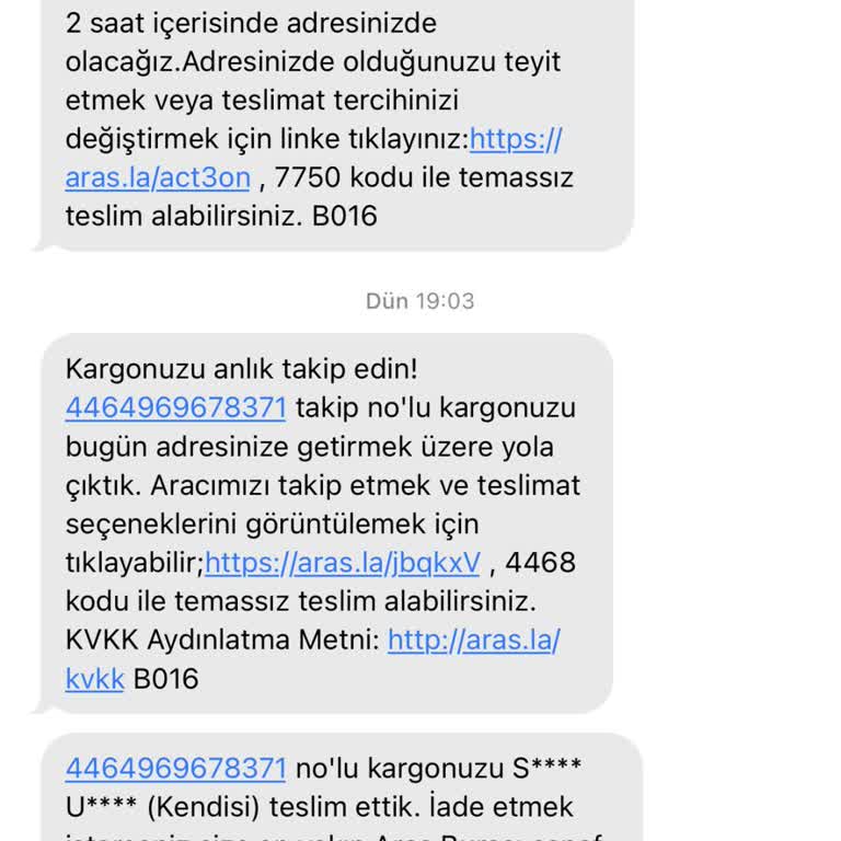 Aras Kargo'da Kayıp Ürün Ve İlgisiz Çalışanlar