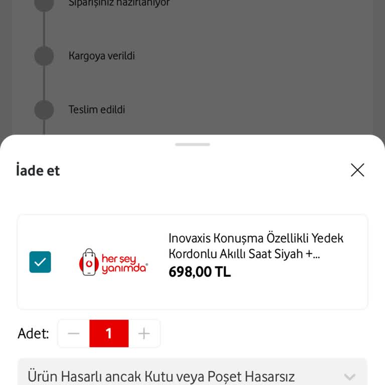 Arızalı Ürün İadesinde Vodafone Sorunu