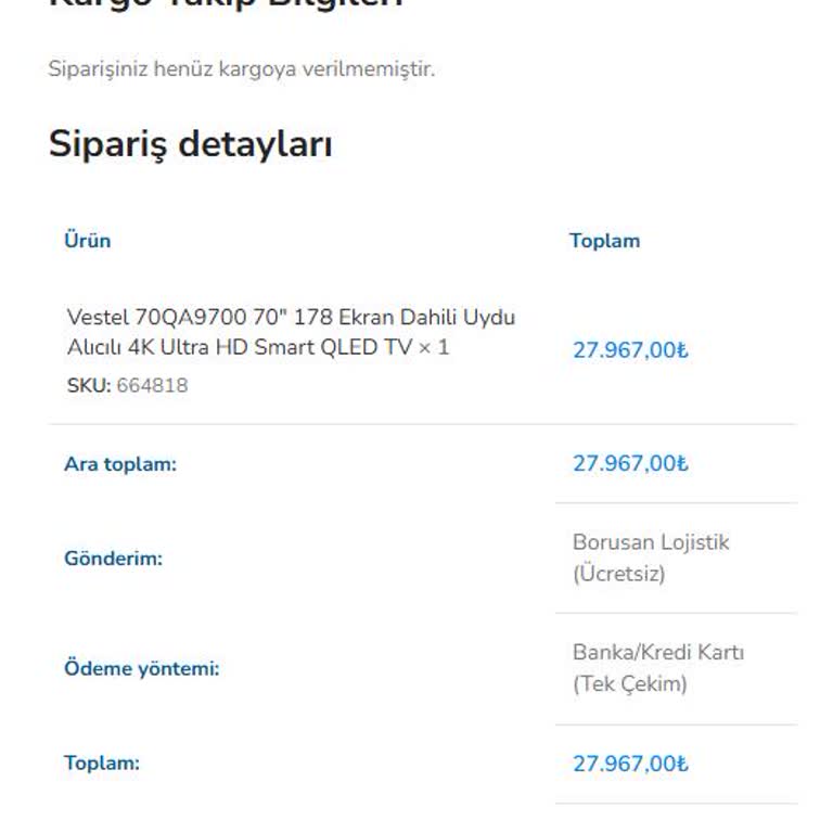 Televizyon Siparişi Sorunu: Cevapsız İletişim Ve Güven Endişesi