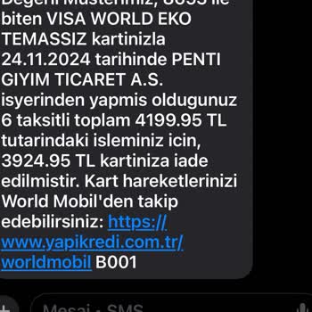 Penti'nin Teknik Sebeplerle İptal Edilen Sipariş Ve Eksik İade Sorunu