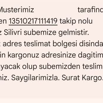 Kargo Şirketinin Dağıtım Bölgesi Bahaneleriyle Müşteri Mağduriyeti