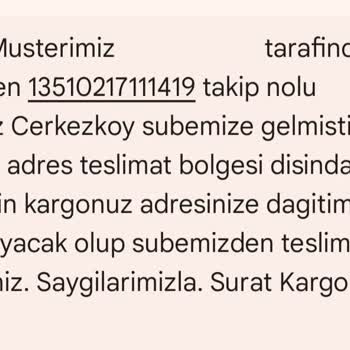 Kargo Şirketinin Dağıtım Bölgesi Bahaneleriyle Müşteri Mağduriyeti