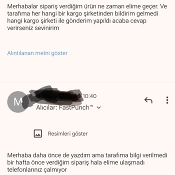 Sipariş Teslimatı Ve İletişim Sorunları