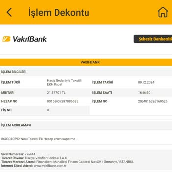 VakıfBank Hesabıma Haksız Bloke Ve Faiz İşlemi