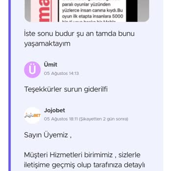 Jojobet Hesap Kapatma Sorunu Ve Maddi Kayıplar
