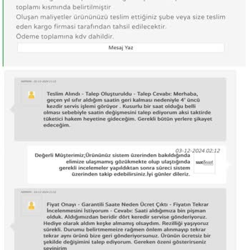 Tekrarlayan Saat Sorunu Ve İade Çıkmazı