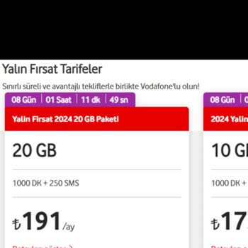 Vodafone'da Tarifede Ani Fiyat Değişikliği Şoku
