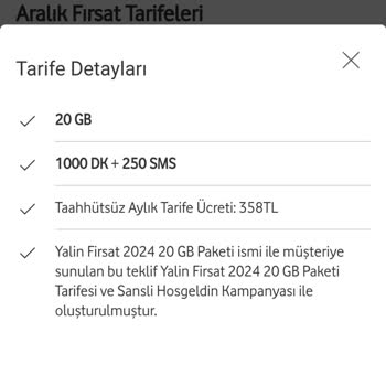 Vodafone'da Tarifede Ani Fiyat Değişikliği Şoku