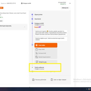 Hepsiburada'dan Alınan Bebek Bezi Teslimatında Sorunlar