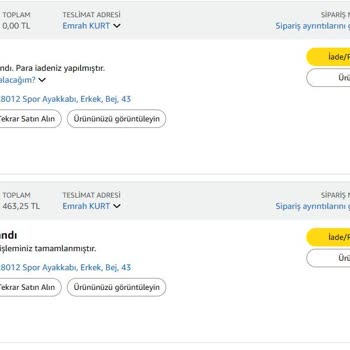 Amazon'da Ayakkabı İade Sürecinde Yaşanan Mağduriyet