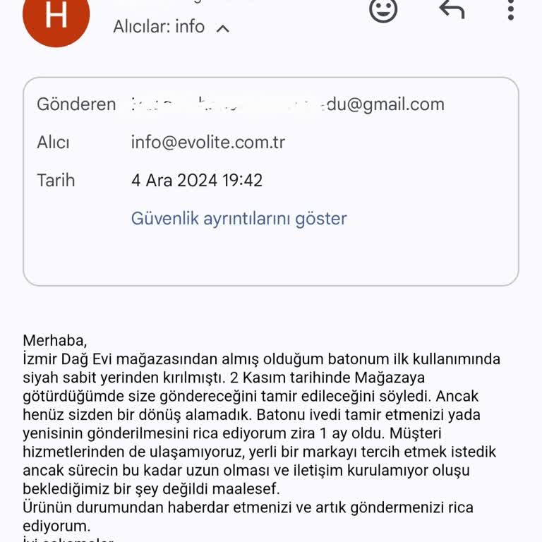 Evolite Baton: İlgisiz Servis Ve Çözülmeyen Sorun
