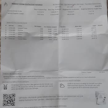 Beklenmedik Yüksek Doğal Gaz Faturası Şikayeti