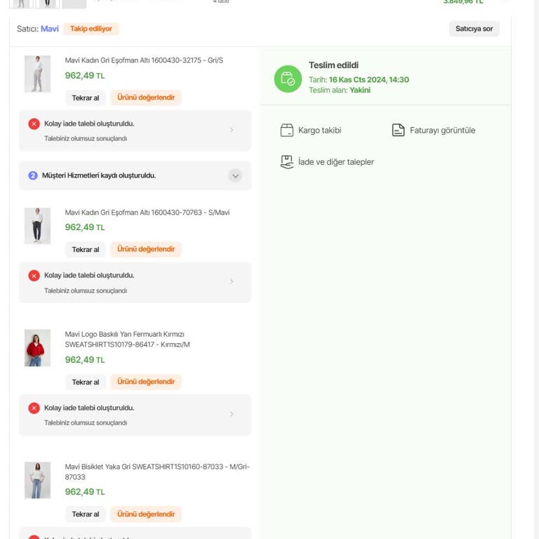 Hepsiburada'da Kaybolan İade Ve Geri Ödenmeyen Para