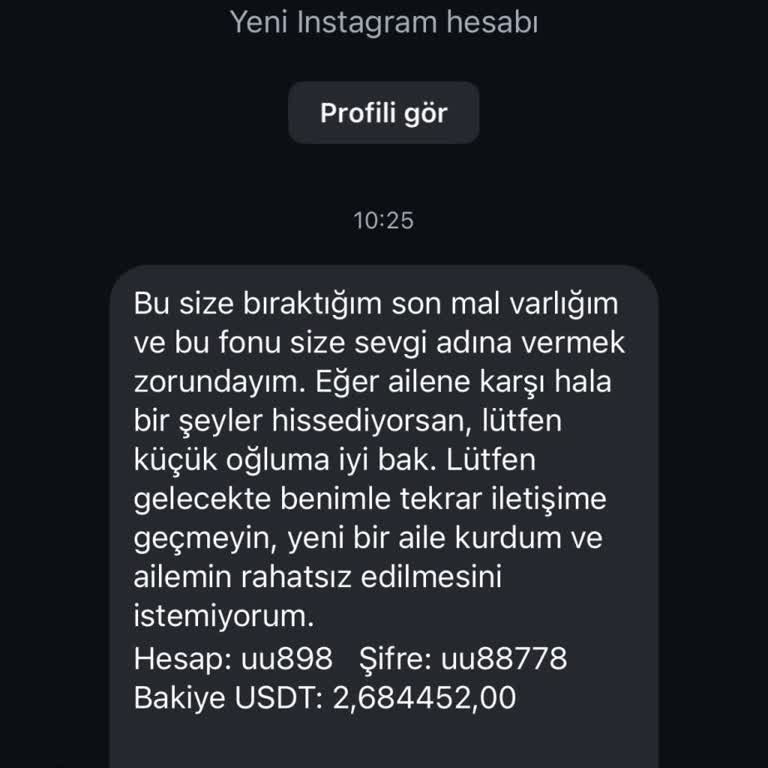 Bilinmeyen Hesap Ve Mesajla İlgili Güvenlik Endişesi