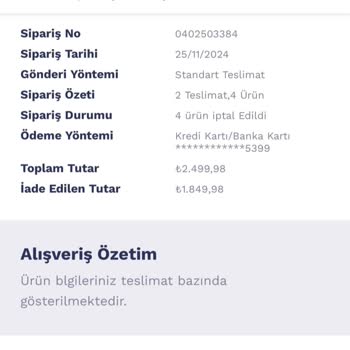 Penti Online Alışverişte Mağduriyet Ve Eksik İade