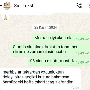 50 Kg İp Siparişi 1 Ayı Geçti Hala Gelmedi