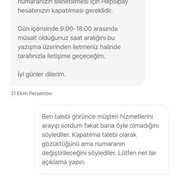 Hepsipay Numara Güncelleme Sorunu Ve İletişim Eksikliği