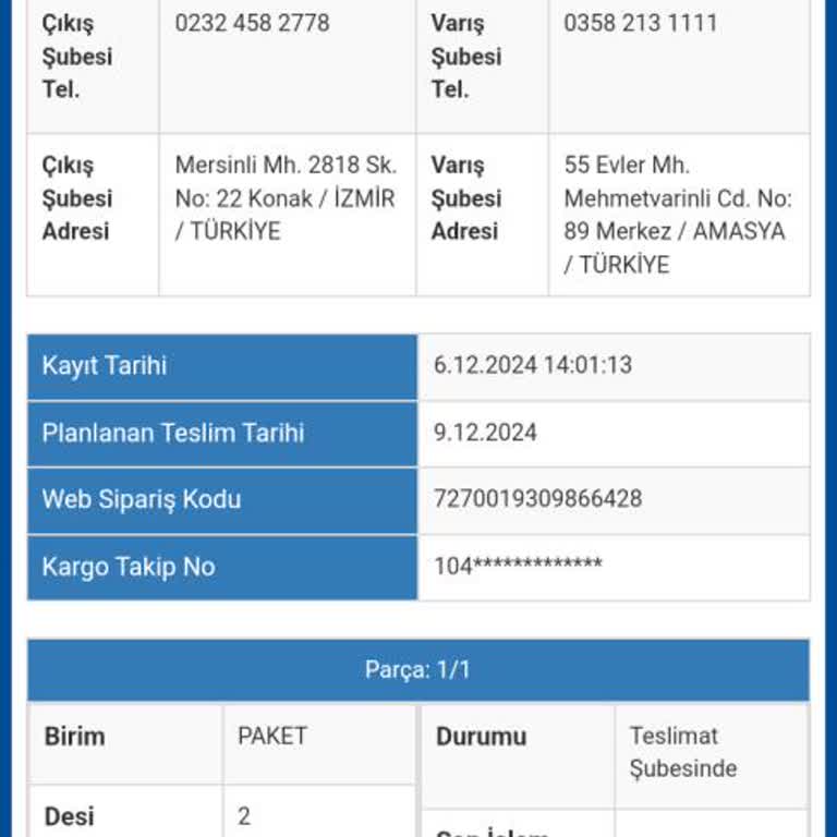 Sürat Kargo'nun Taahhüt Edilen Teslimatı Geciktirmesi