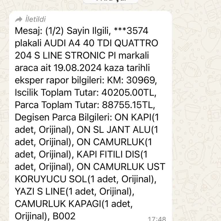 Aracımda İşlem Yapılmadan Hasar Kaydı Oluşturuldu