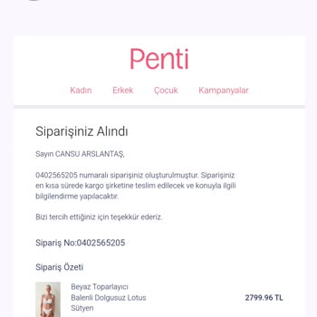 Penti İndirimlerinde Sipariş İptali Ve Para İadesi Sorunu