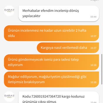 Teslim Edilmeyen Halı Ve Yanıltıcı Kargo Bilgisi