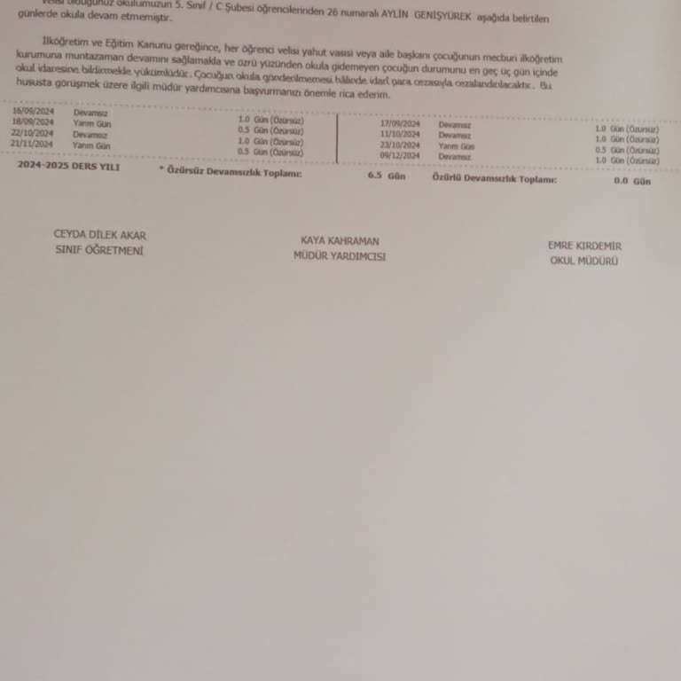 Sağlık Sorunları Nedeniyle Mağdur Olan Öğrenci