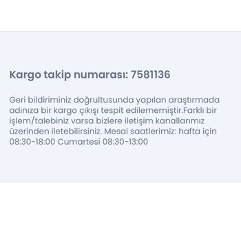 Kayıp Kargo Ve İlgisiz Müşteri Hizmetleri
