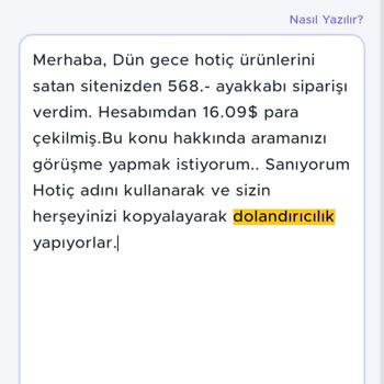 Yanlış Çekilen Ücret Ve Şüpheli Satıcı