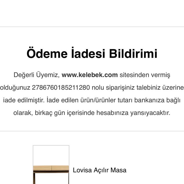 Kelebek Mobilya'nın İptal Ettiği Sipariş Ve Müşteri Hizmetleri Sorunu