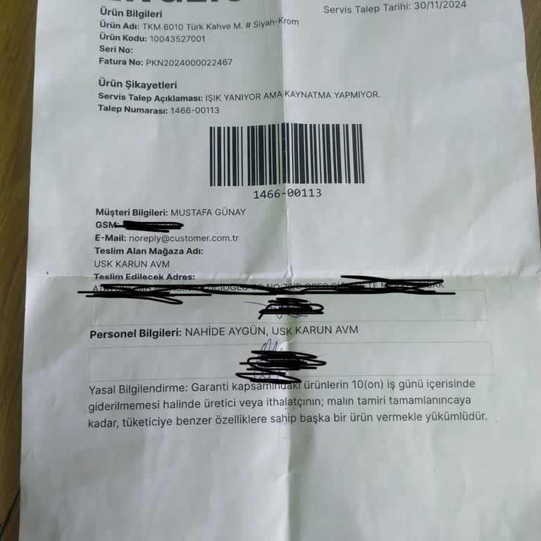 Arızalı Ürün Ve Yetersiz Müşteri Hizmetleri Deneyimi