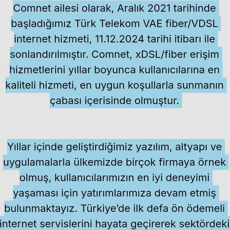 Ani İnternet Kesintisi Ve Yetersiz Bilgilendirme