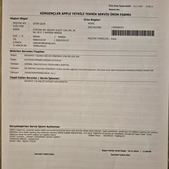 Gürgençler'den Alınan Macbook'un Tuş Sorunu Çözülmedi