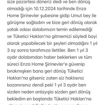 Enza Home'dan Aldığım Ürünlerde Bitmeyen Sorunlar Ve İlgisizlik