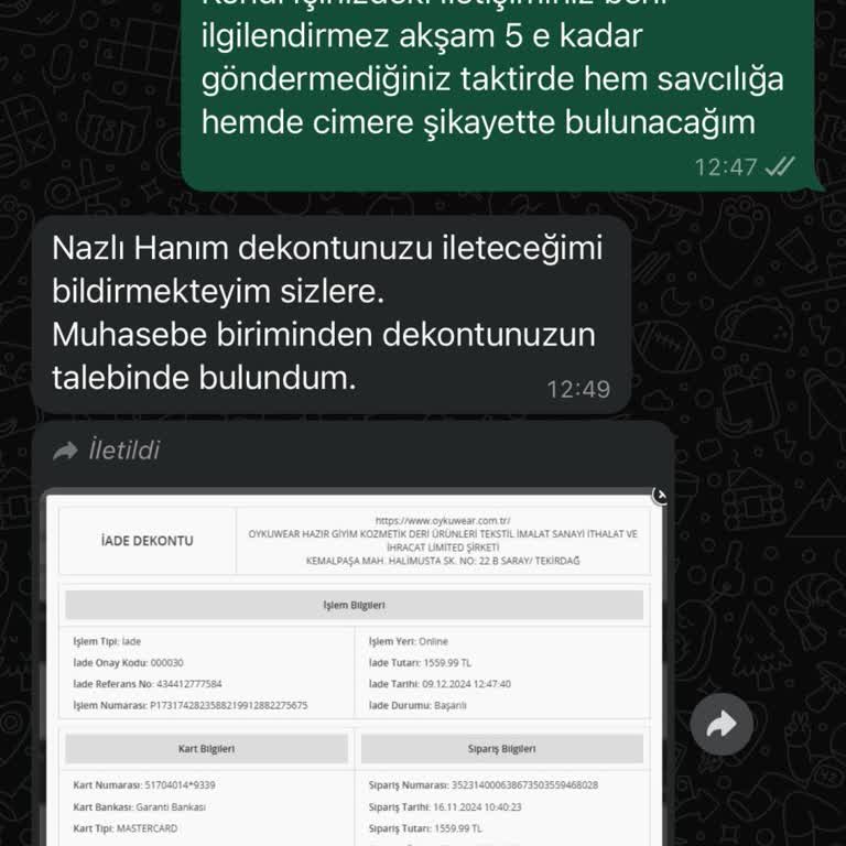 İade Sürecinde Yaşanan Sorunlar