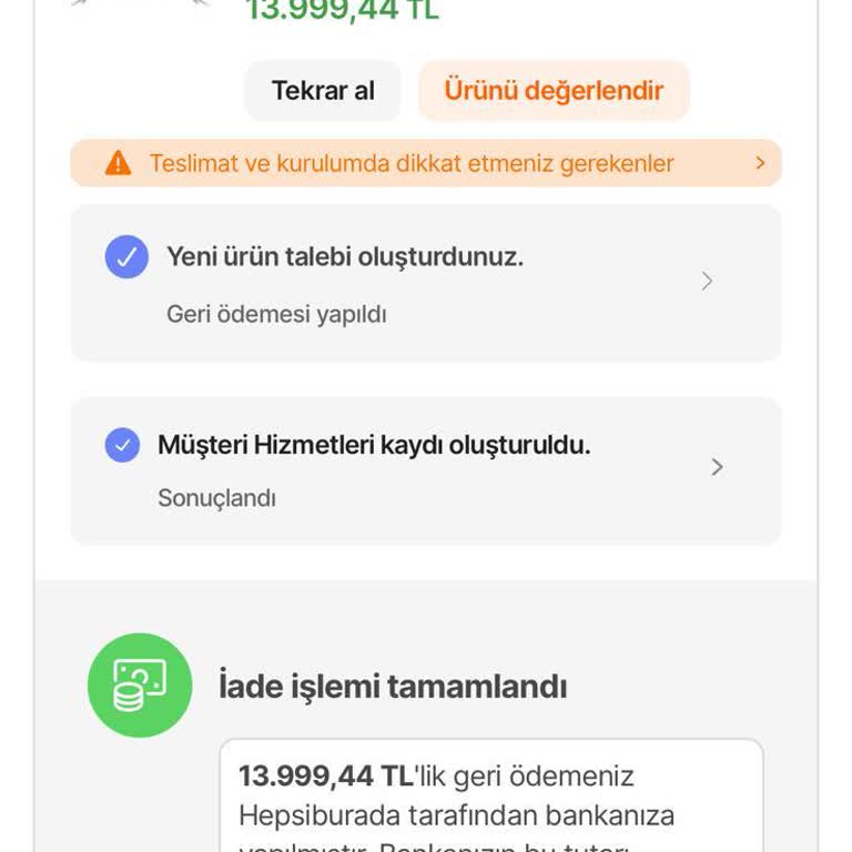 Yanlış Ürün İadesi Ve Yetersiz Telafi