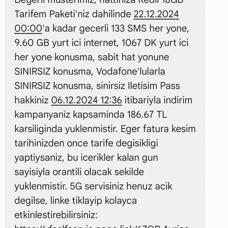 Vodafone Müşteri Temsilcisinin Saygısız Tavrı Ve Hatalı Tarife Değişikliği