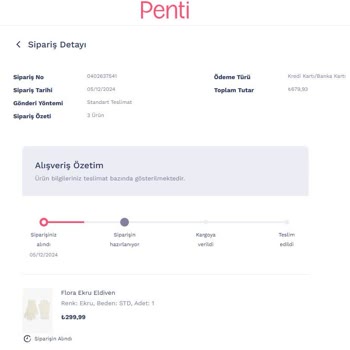 Penti'nin Online Sipariş Sürecinde İletişim Sorunu