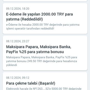 Para Yatırma Sorunu Ve Yetersiz Müşteri Hizmetleri