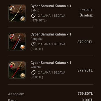 Cyber Samuray'dan Aldığım Katana Siparişim Hala Ulaşmadı