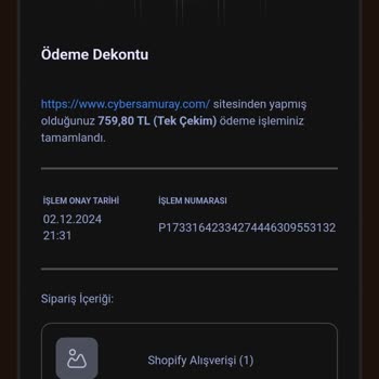 Cyber Samuray'dan Aldığım Katana Siparişim Hala Ulaşmadı