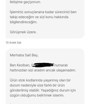 Yanlış Ürün Gönderimi Ve Yetersiz Müşteri Hizmeti
