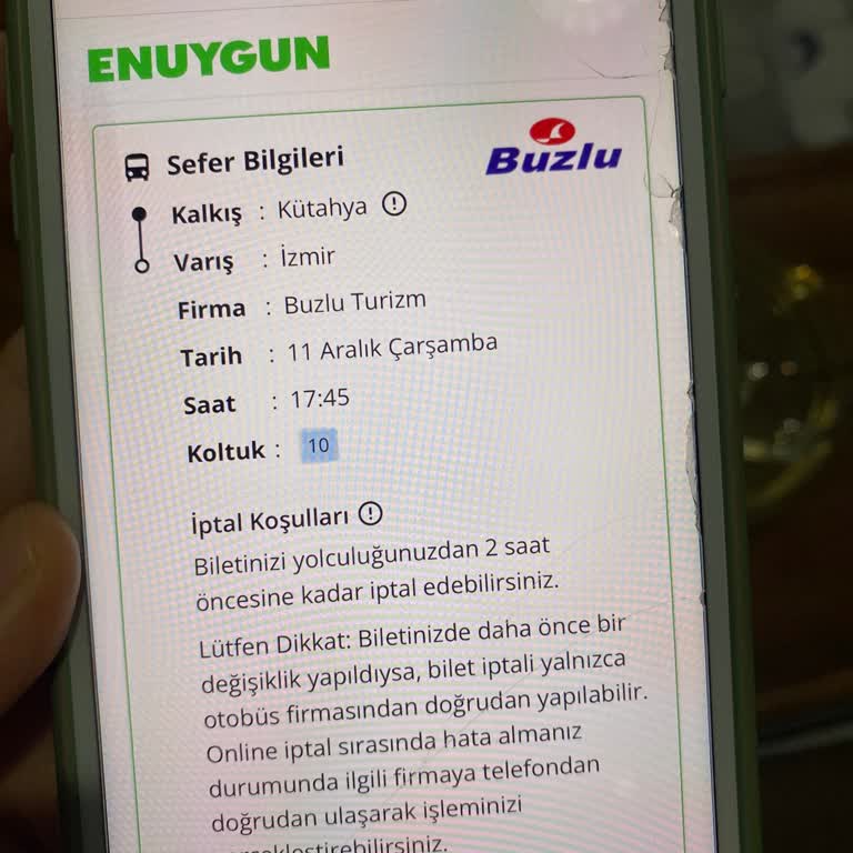 Bilet Saati Değişikliği Mağduriyeti