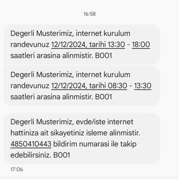 Randevu Saatinde Gelmeyen Kurulum Ekibi