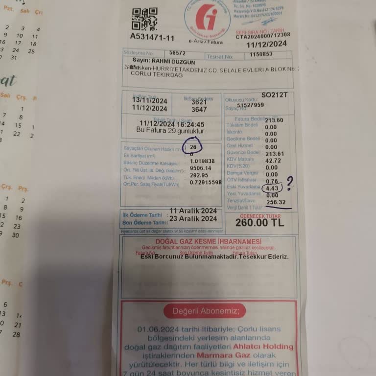 Doğalgaz Faturalarında Gizli Yuvarlama Şoku