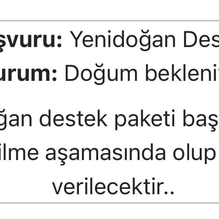 Yenidoğan Destek Paketi Teslimat Sorunu