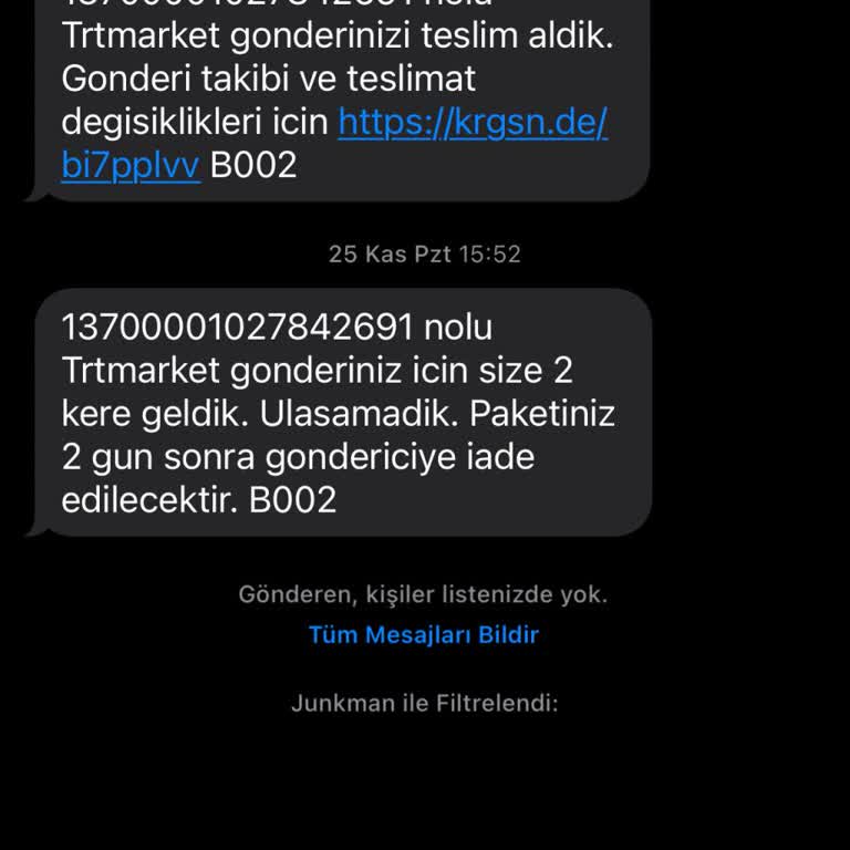 Kayıp Kargo Ve İletişimsizlik Sorunu