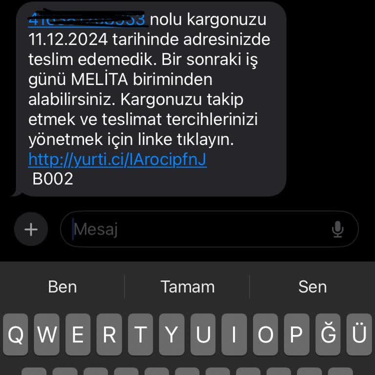 Yurtiçi Kargo Kargo Teslimatında Kapı Çalınmama Sorunu